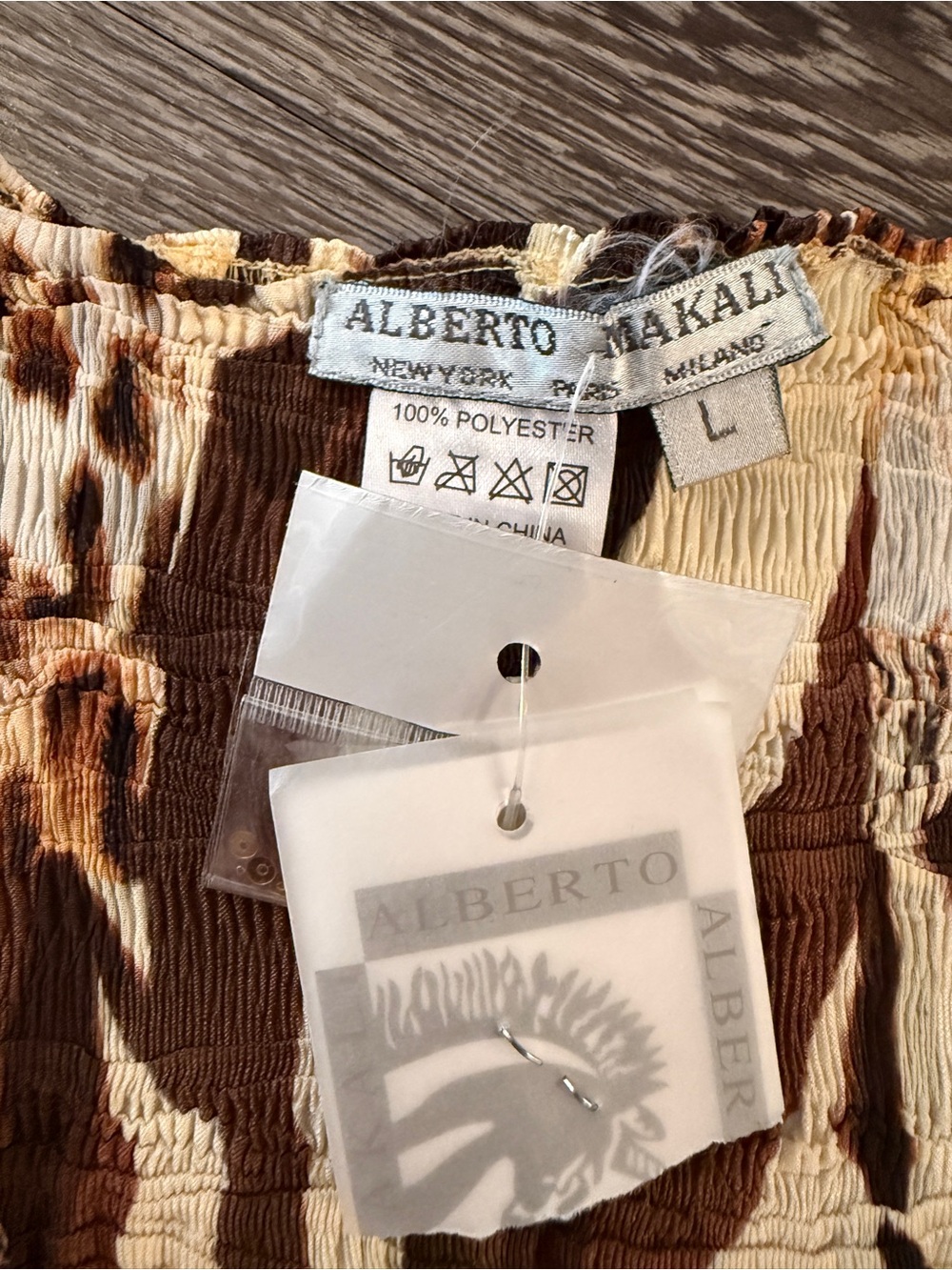 Alberto Makali Vintage Animal Print Top - Picture 2 of 5